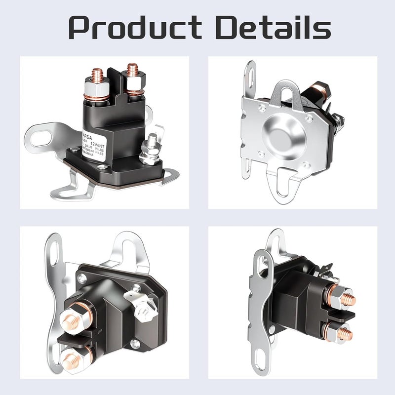 JTAREA 852-1251-210-50 Solenoid 12V 3 Terminal Lawn Mower Starter Solenoids Replacement for Bad Boy Zero Turn Mowers MZ ZT CZT 108-5349-00 Lawnmower Parts - Image 3